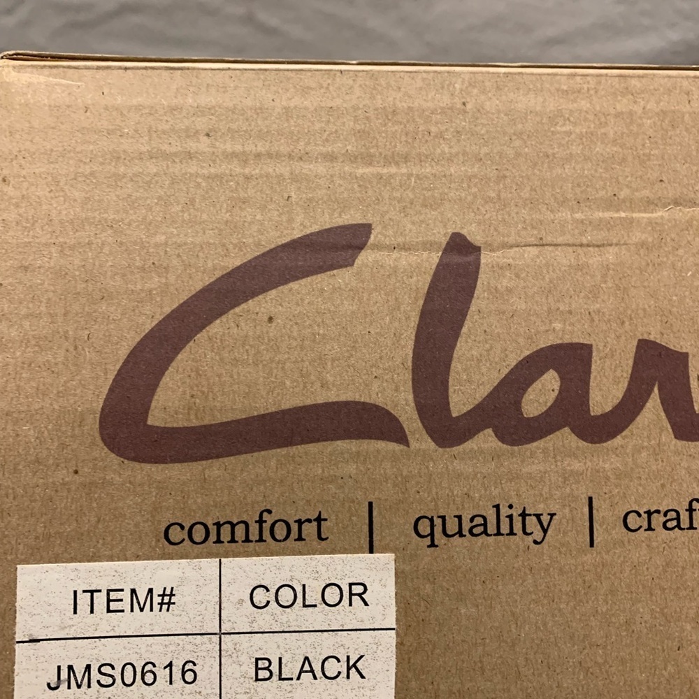 Clark’s black suede women’s slide in/open slippers sz 7M New in Box with no tags - Picture 4 of 6